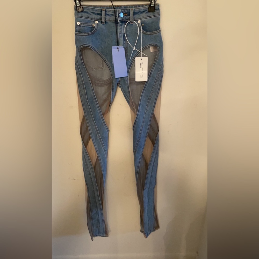 Mugler spiral jeans